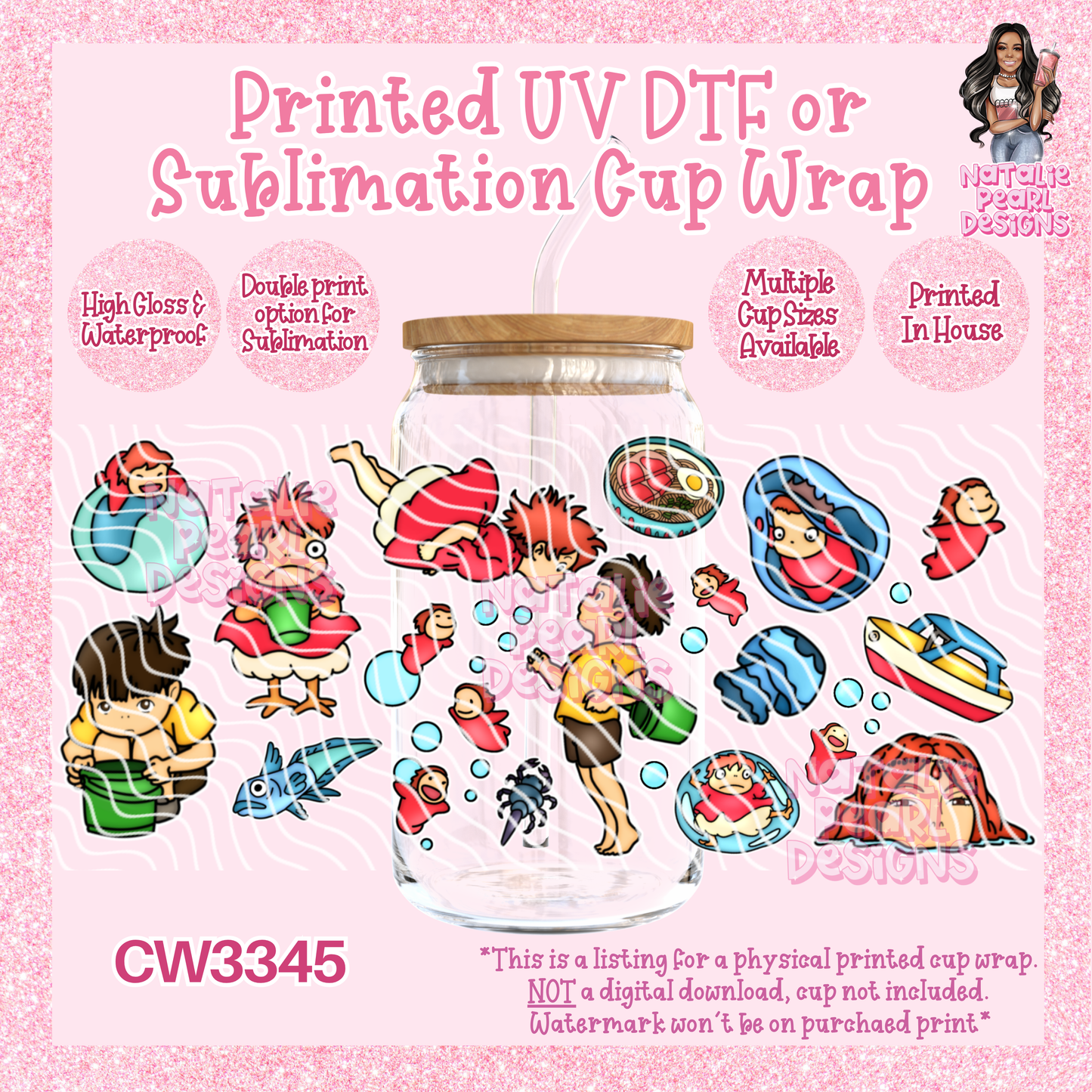 CW3345 UV DTF/SUB Cup Wraps