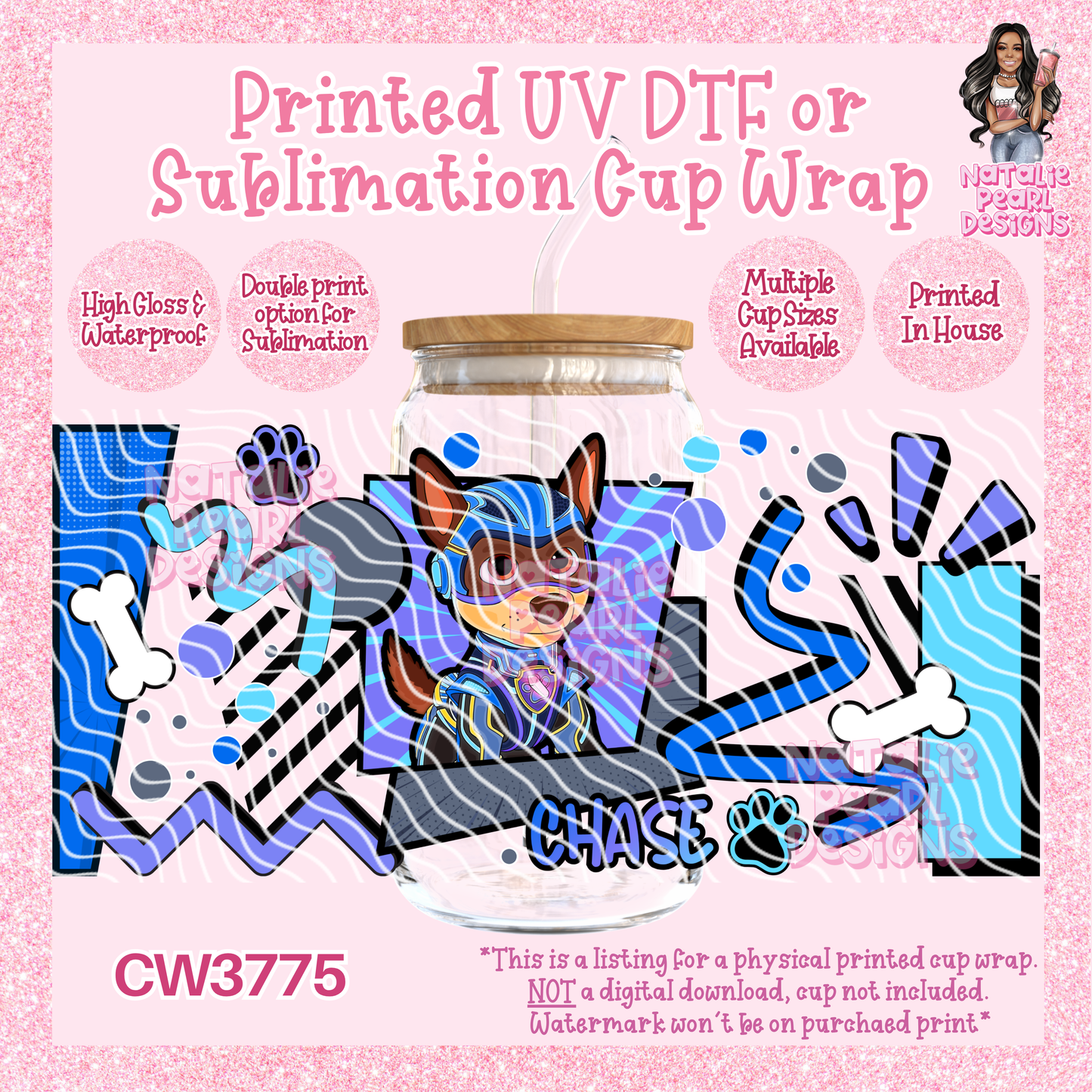 CW3775 UV DTF/SUB Cup Wraps