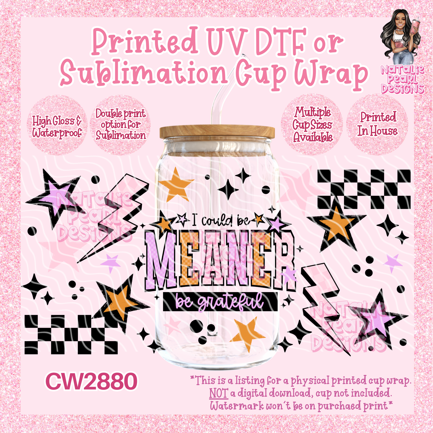 CW2880 UV DTF/SUB Cup Wraps