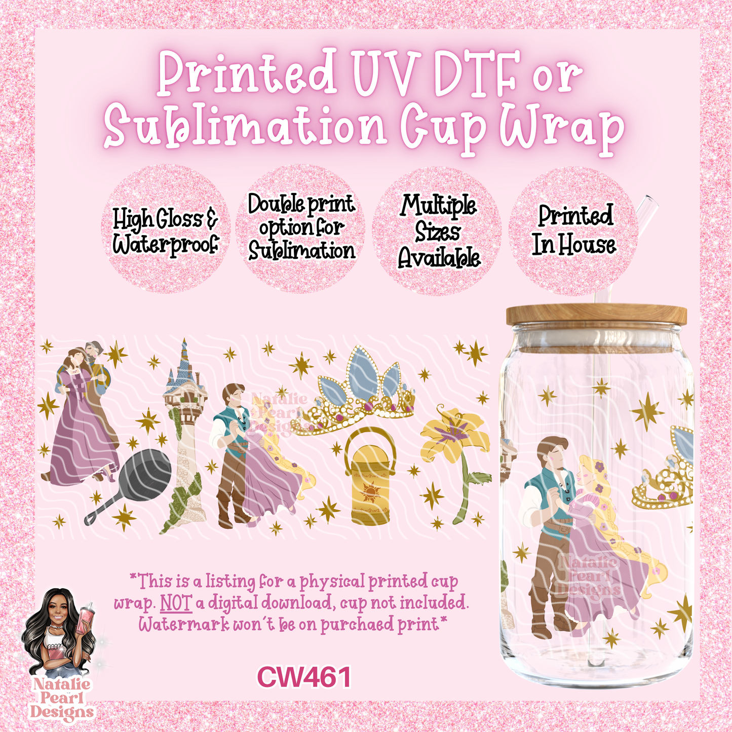 CW461 UV DTF/SUB Cup Wrap