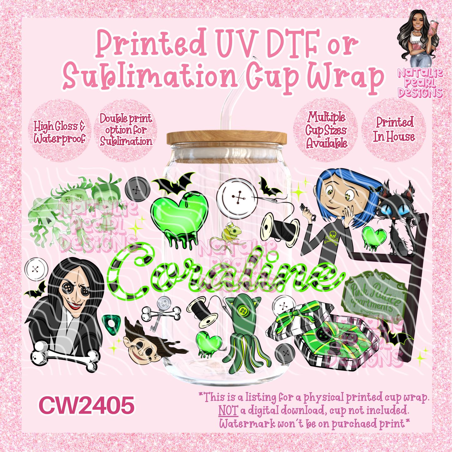 CW2405 UV DTF/SUB Cup Wraps
