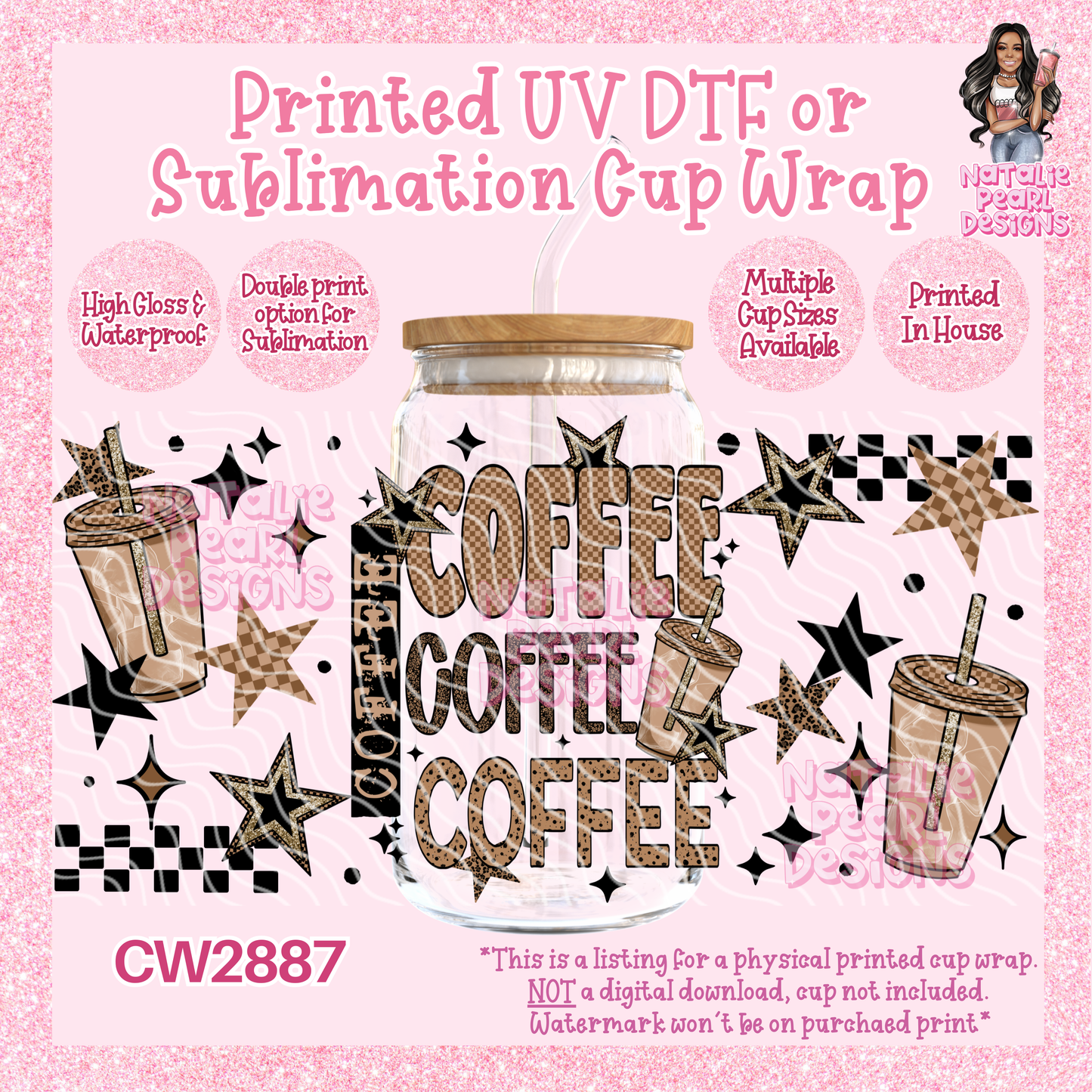 CW2887 UV DTF/SUB Cup Wraps