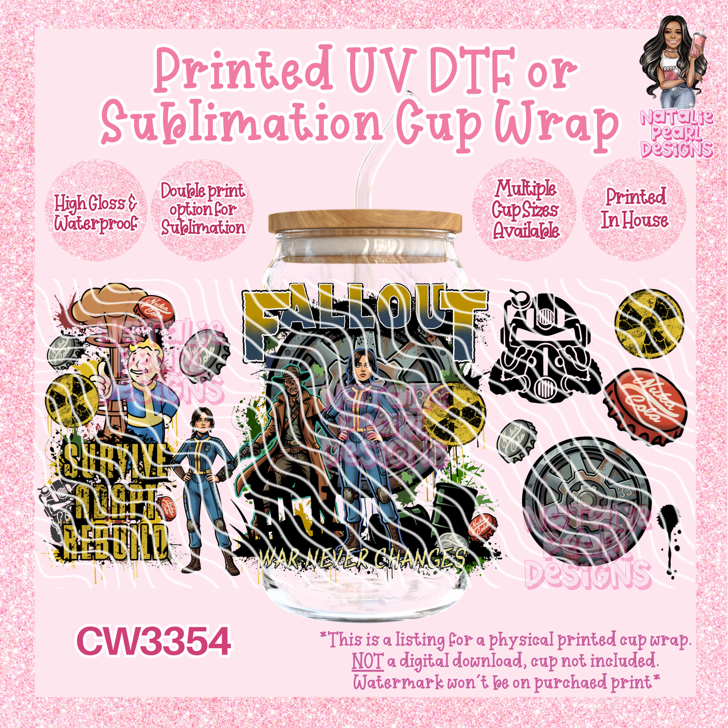 CW3354 UV DTF/SUB Cup Wraps