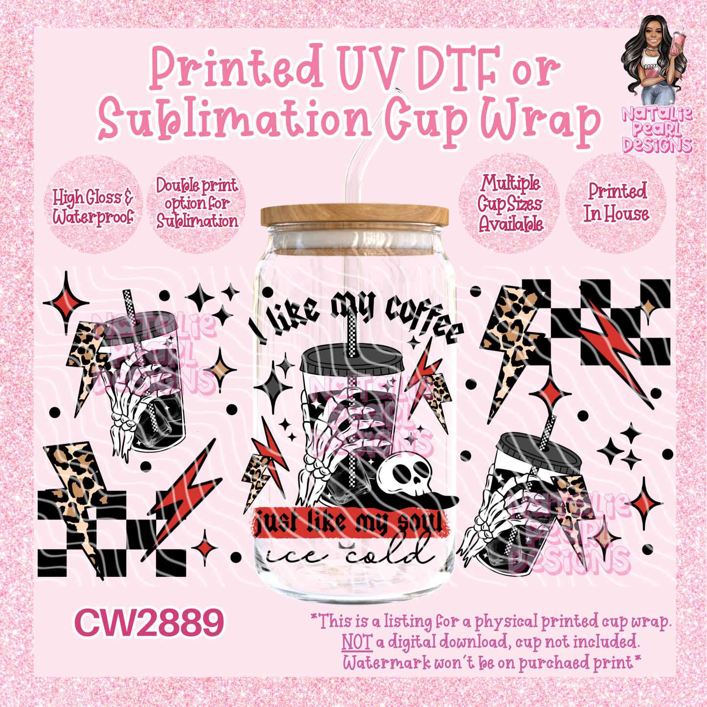 CW2889 UV DTF/SUB Cup Wraps