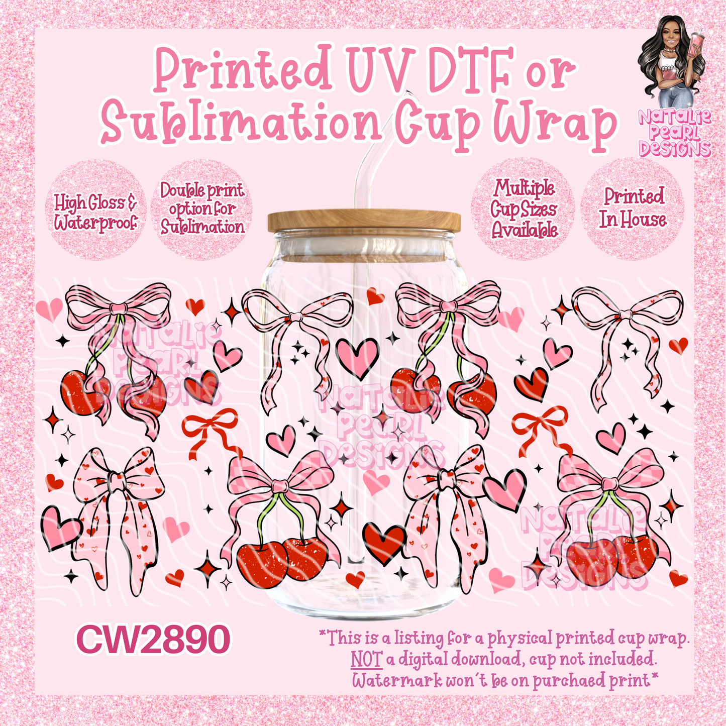 CW2890 UV DTF/SUB Cup Wraps