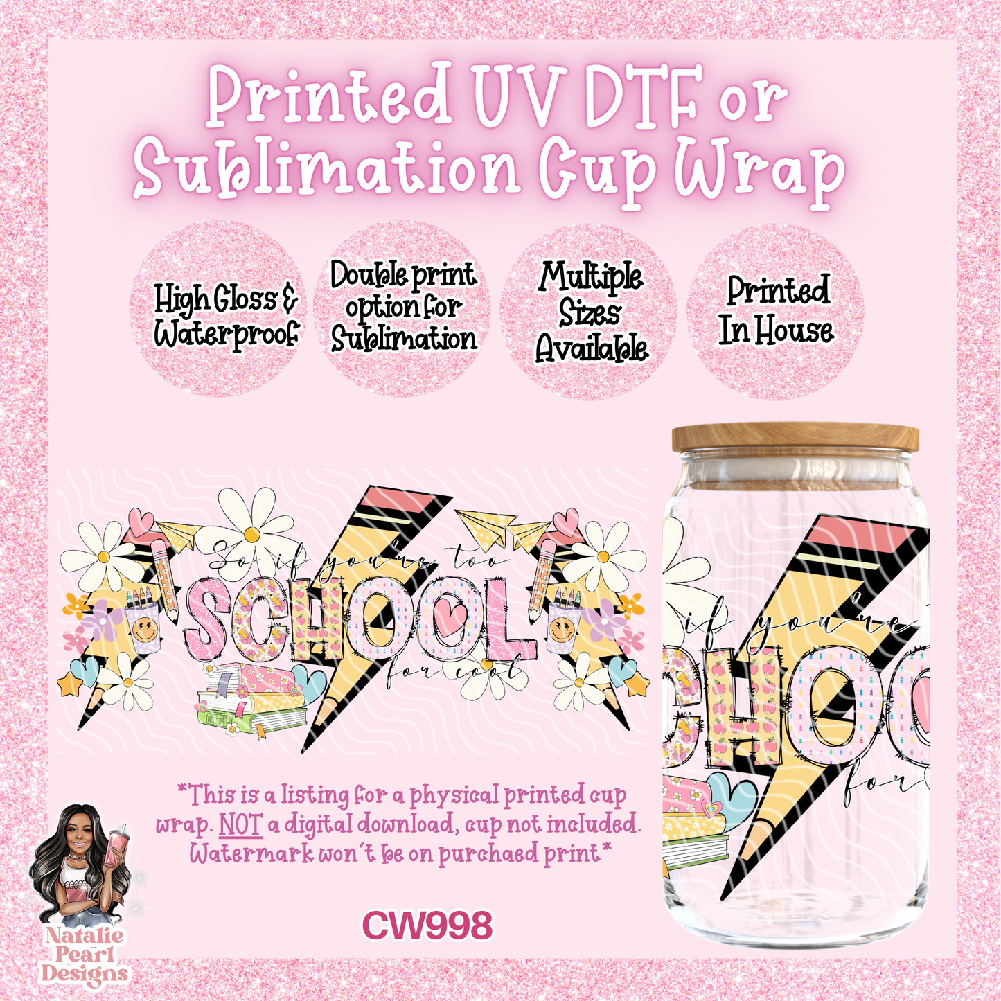 CW998 UV DTF/SUB Cup Wrap