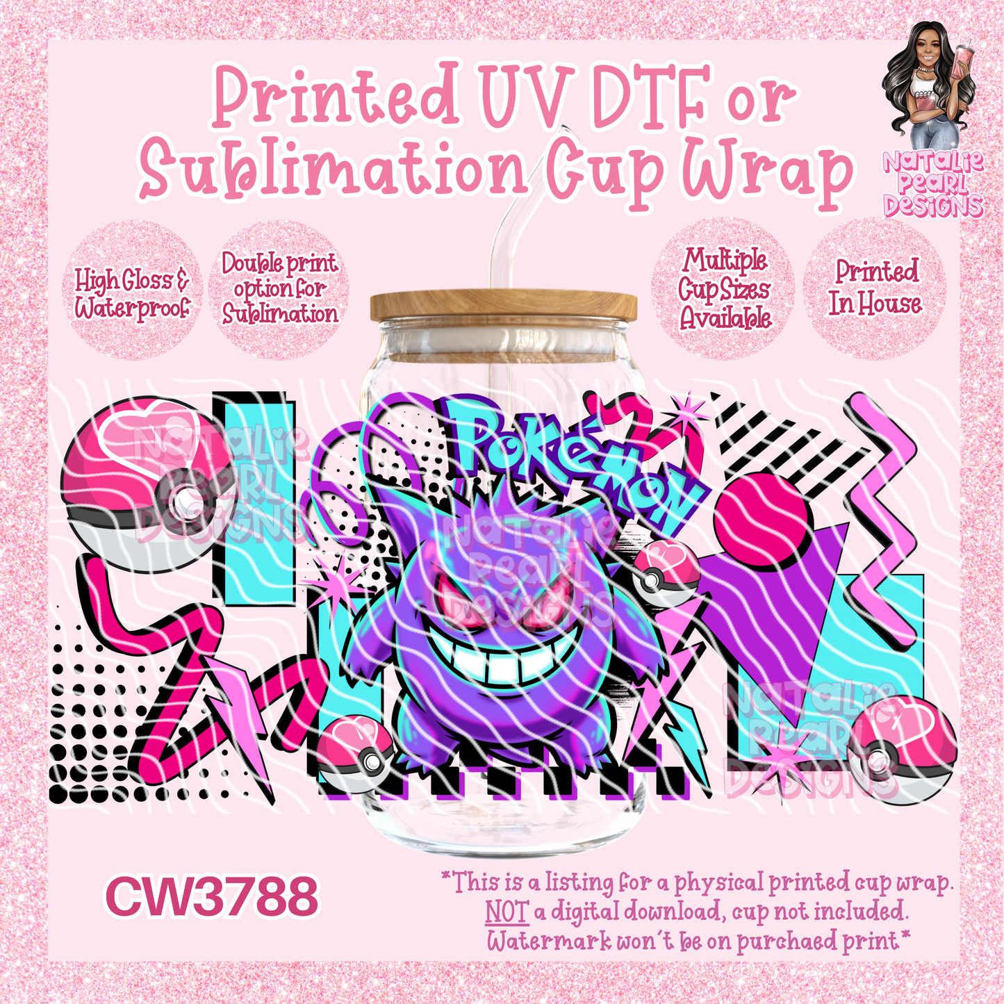 CW3788 UV DTF/SUB Cup Wraps
