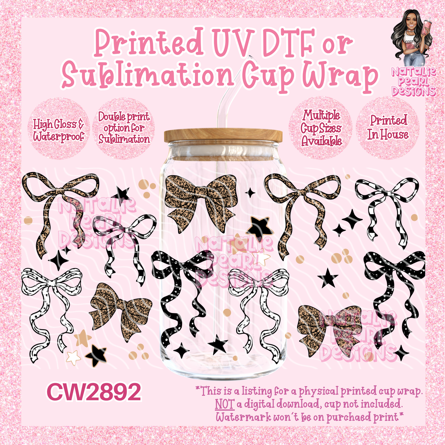 CW2892 UV DTF/SUB Cup Wraps
