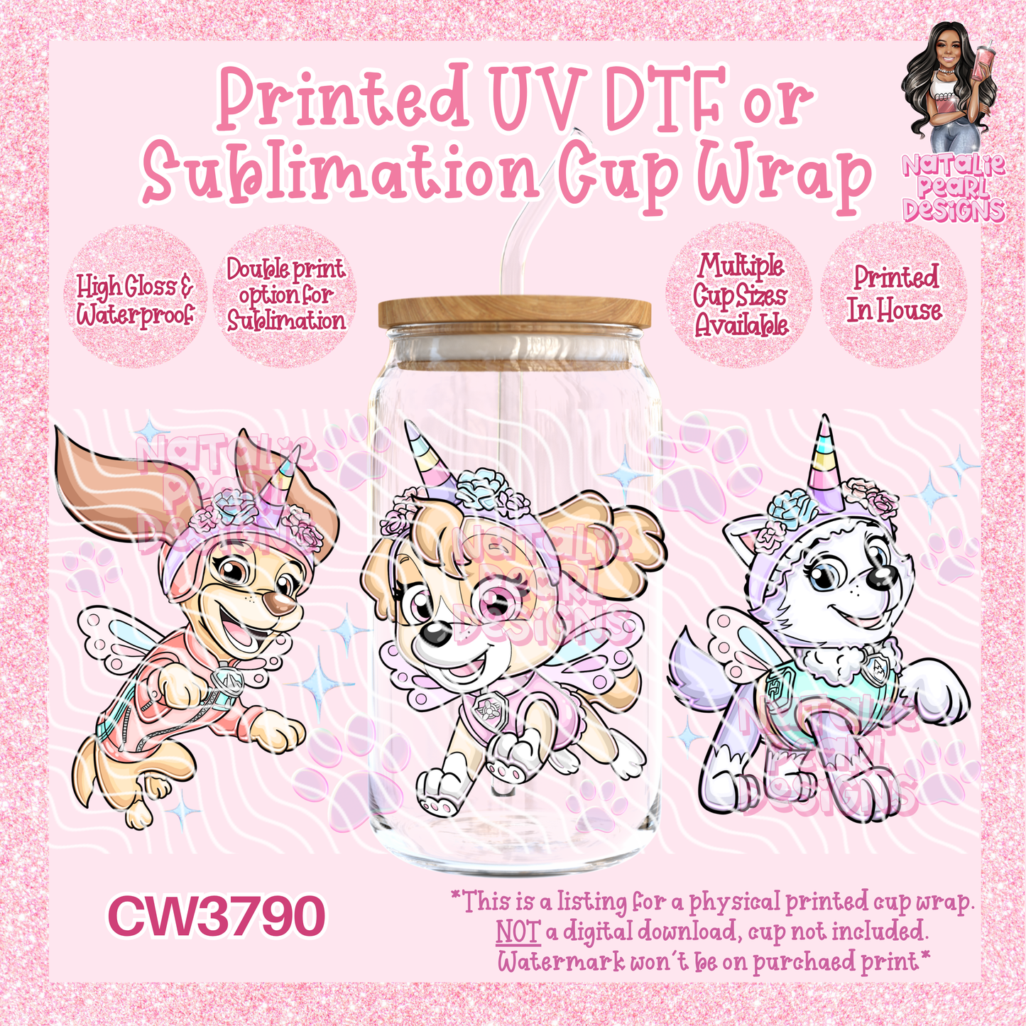 CW3790 UV DTF/SUB Cup Wraps