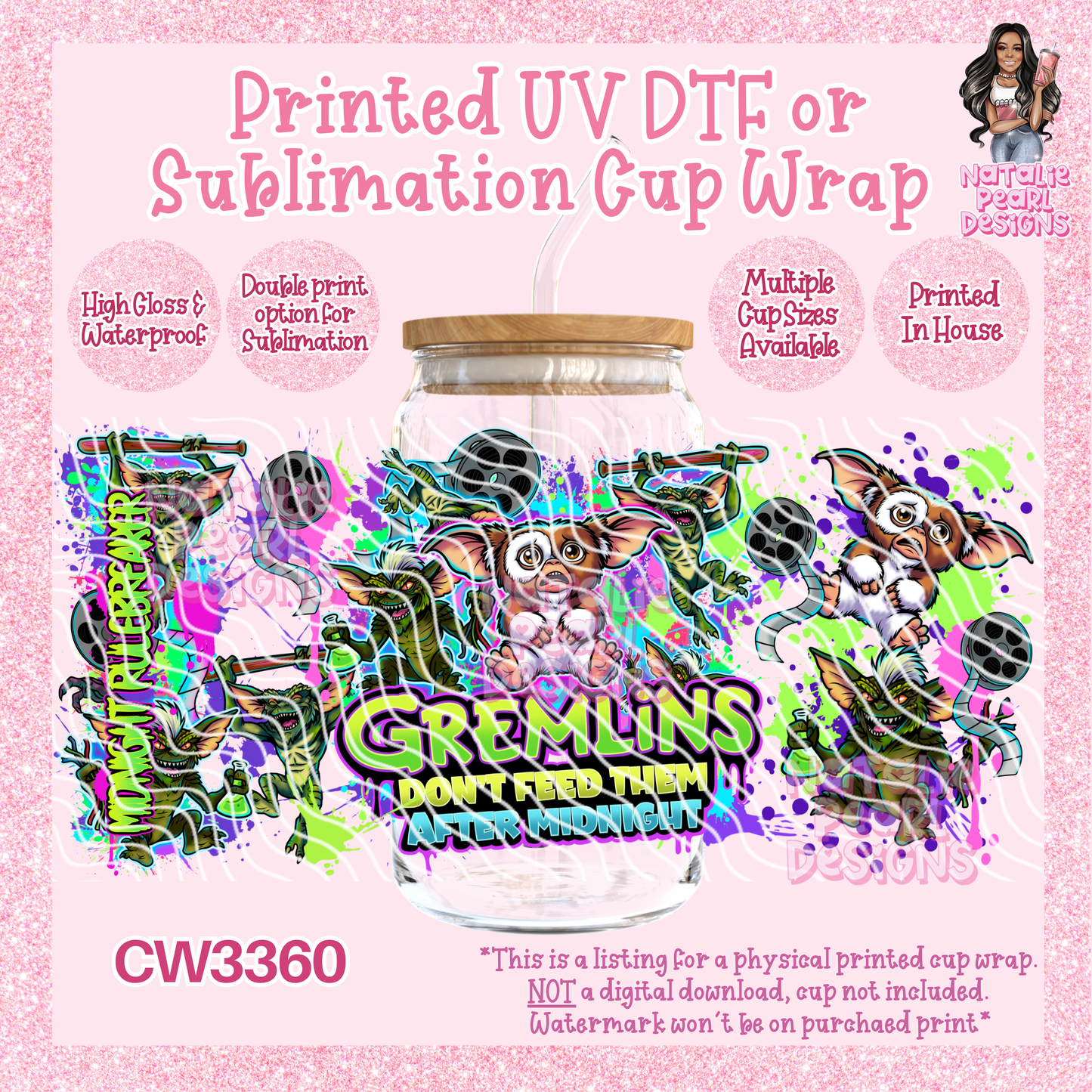 CW3360 UV DTF/SUB Cup Wraps