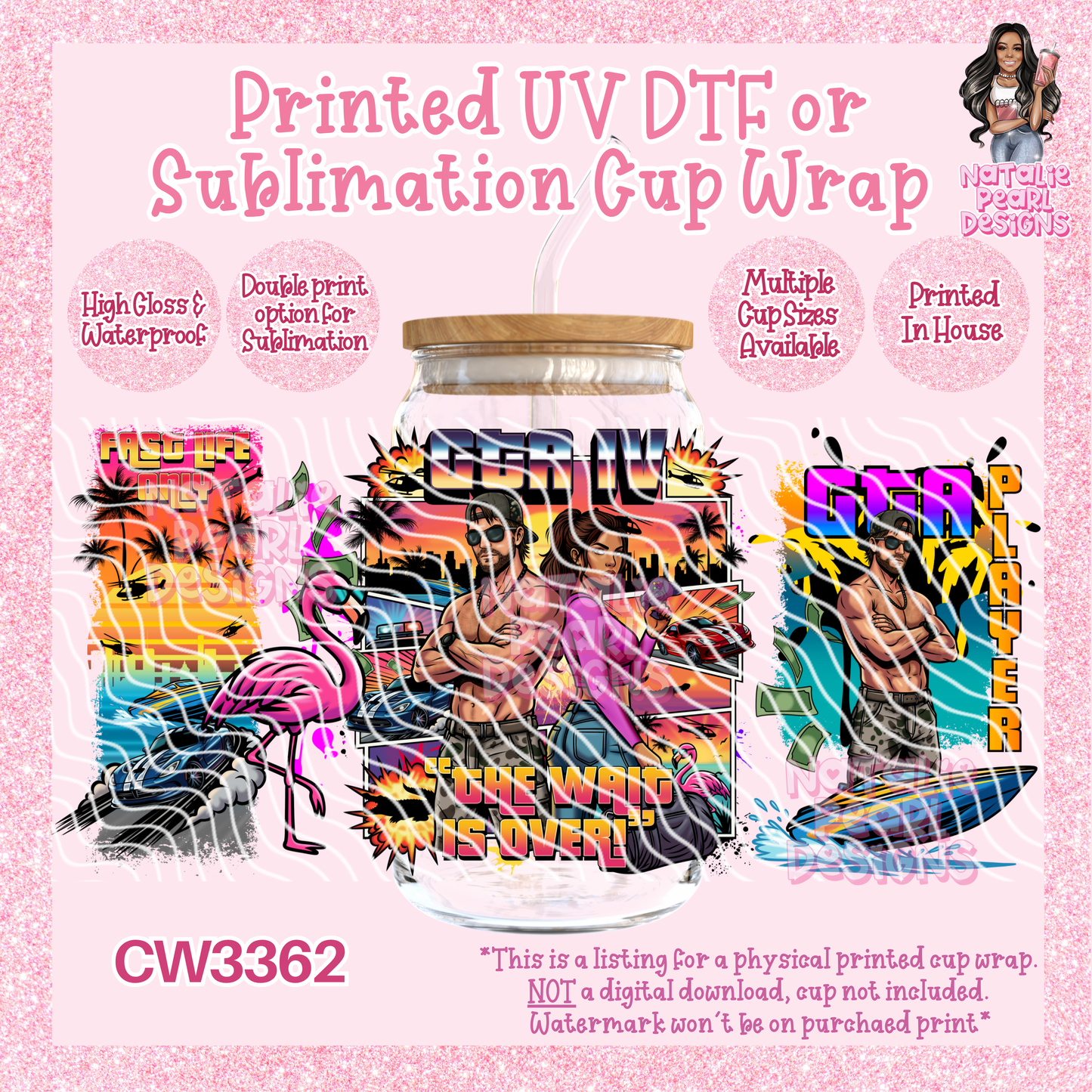 CW3362 UV DTF/SUB Cup Wraps