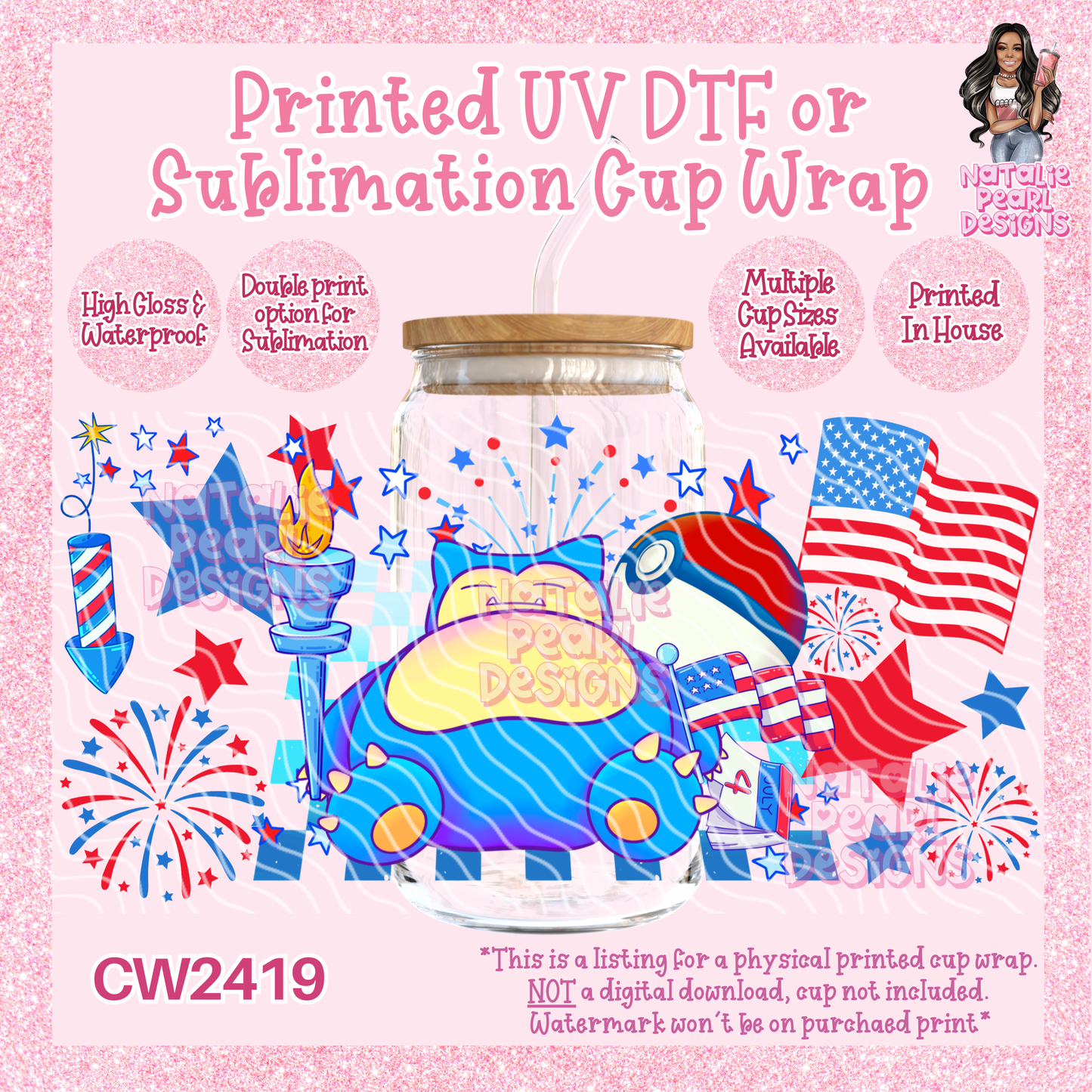 CW2419 UV DTF/SUB Cup Wraps