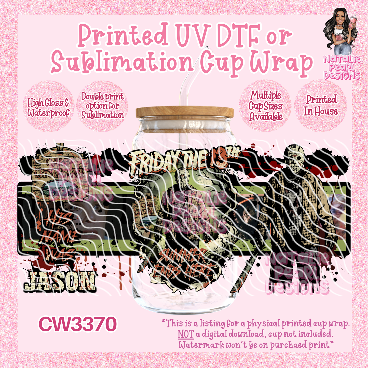 CW3370 UV DTF/SUB Cup Wraps