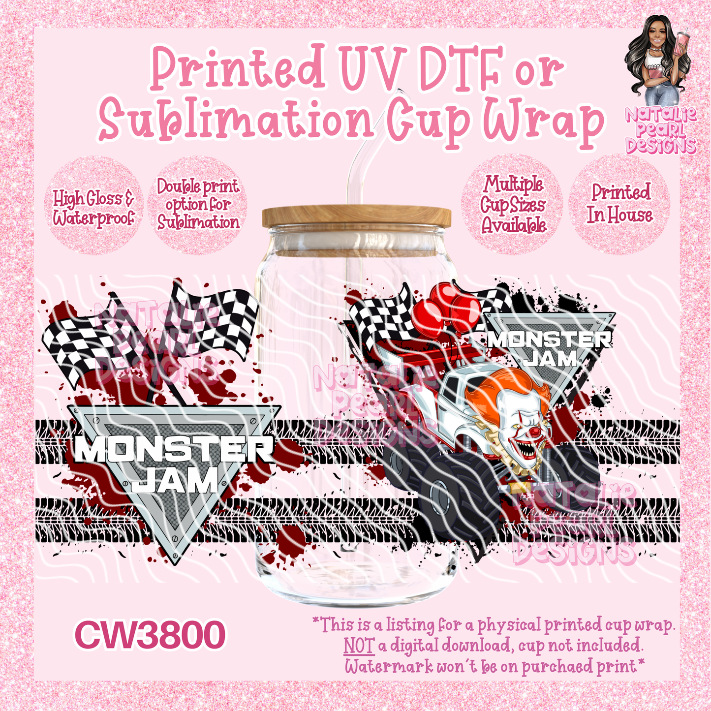 CW3800 UV DTF/SUB Cup Wraps