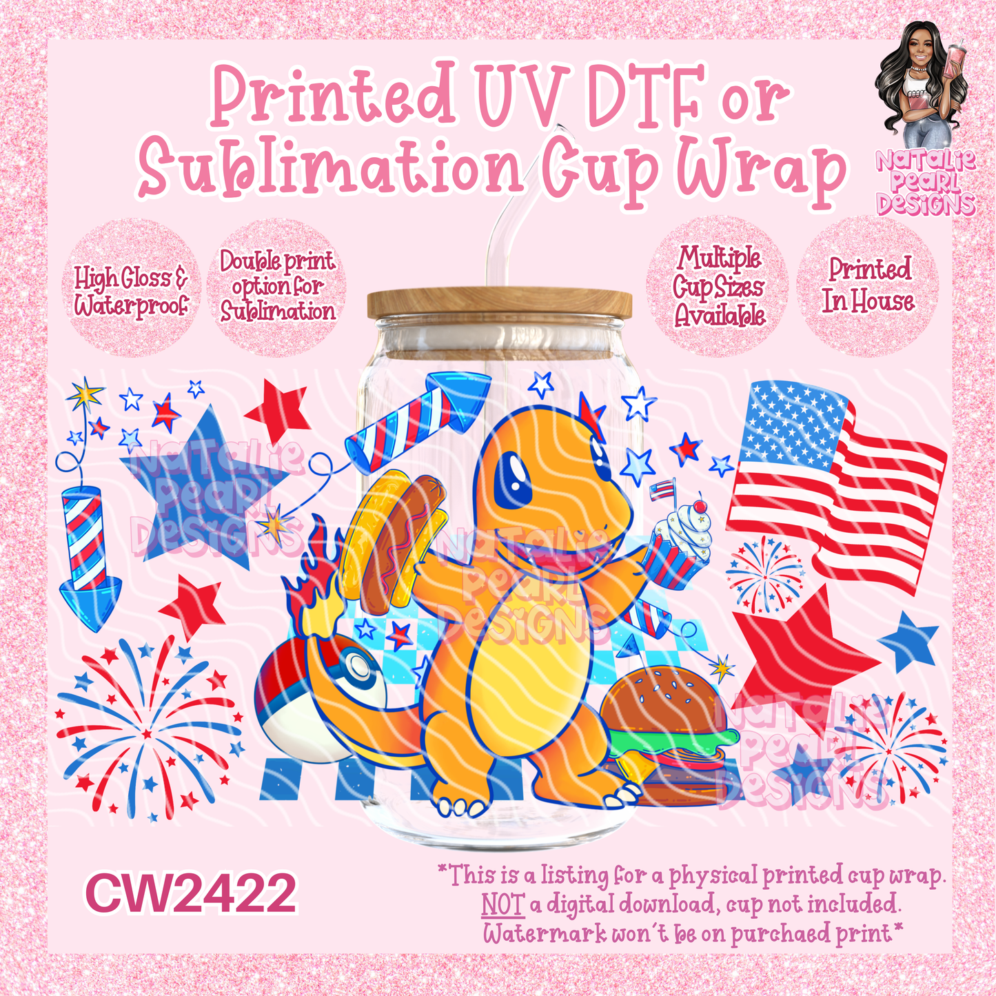 CW2422 UV DTF/SUB Cup Wraps