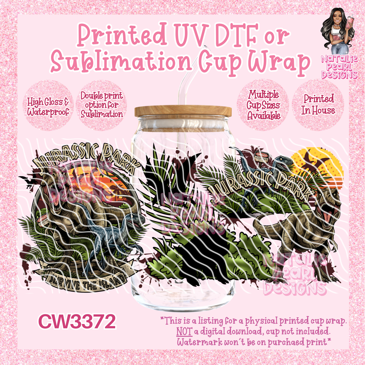 CW3372 UV DTF/SUB Cup Wraps