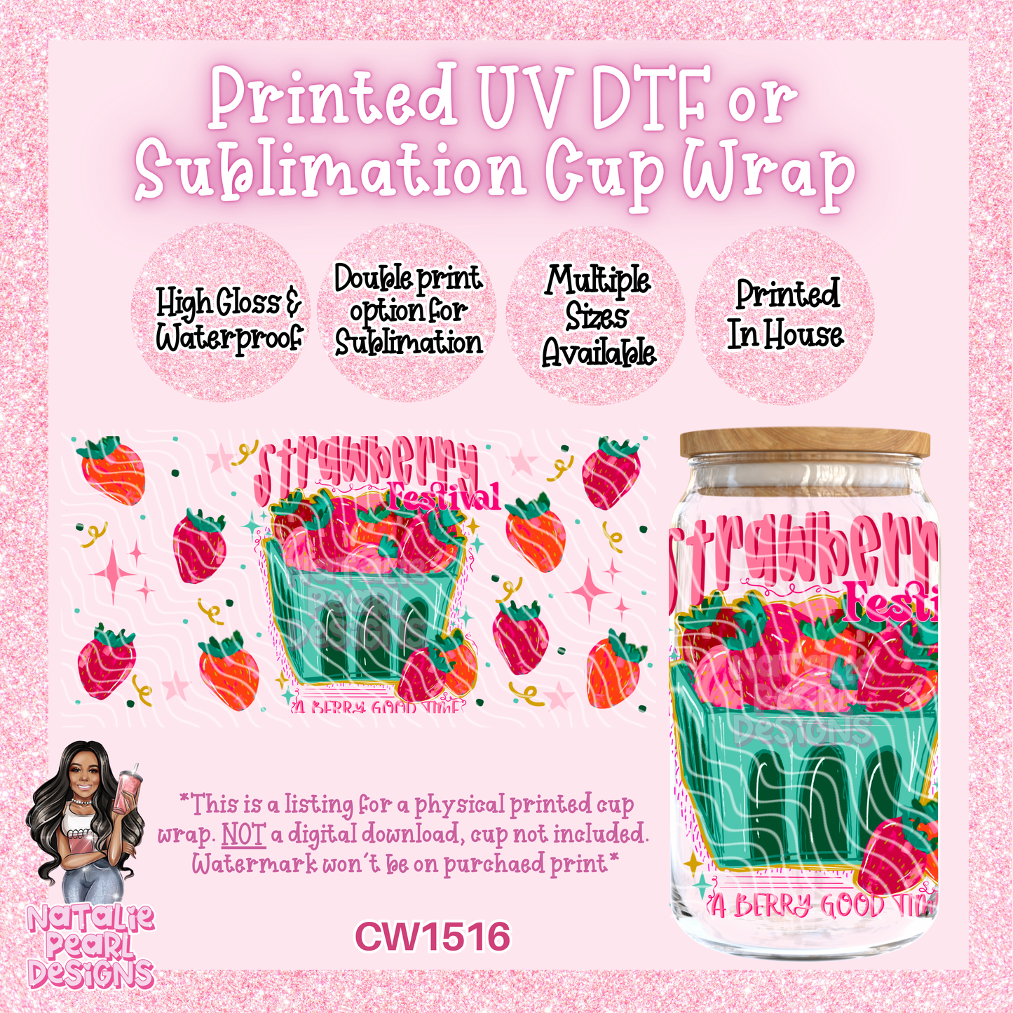 CW1516 UV DTF/SUB Cup Wrap