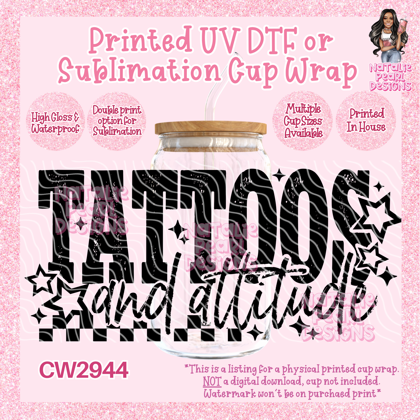 CW2944 UV DTF/SUB Cup Wraps