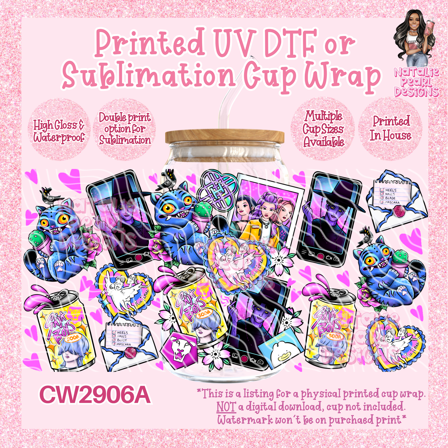 CW2906A UV DTF/SUB Cup Wraps
