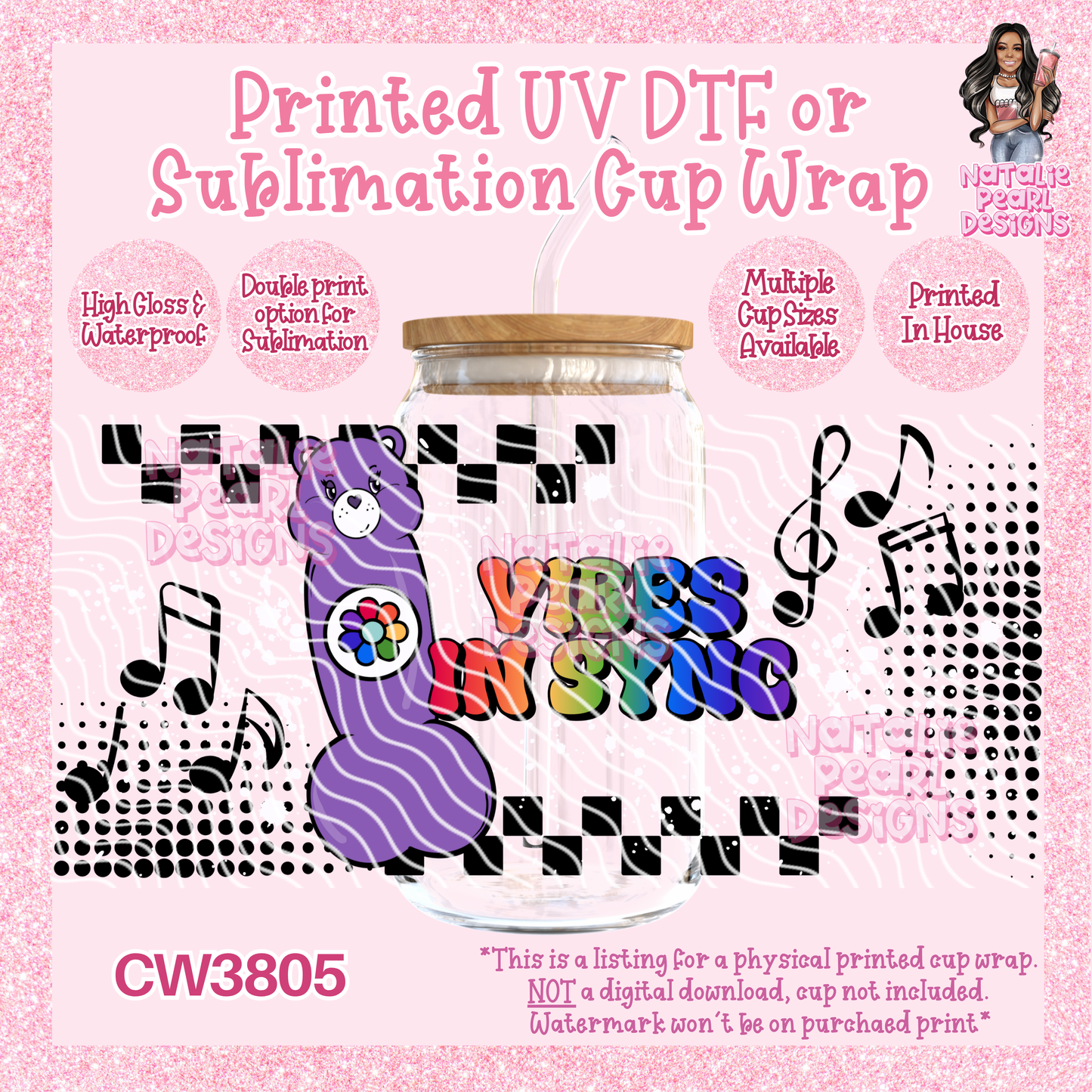 CW3805 UV DTF/SUB Cup Wraps