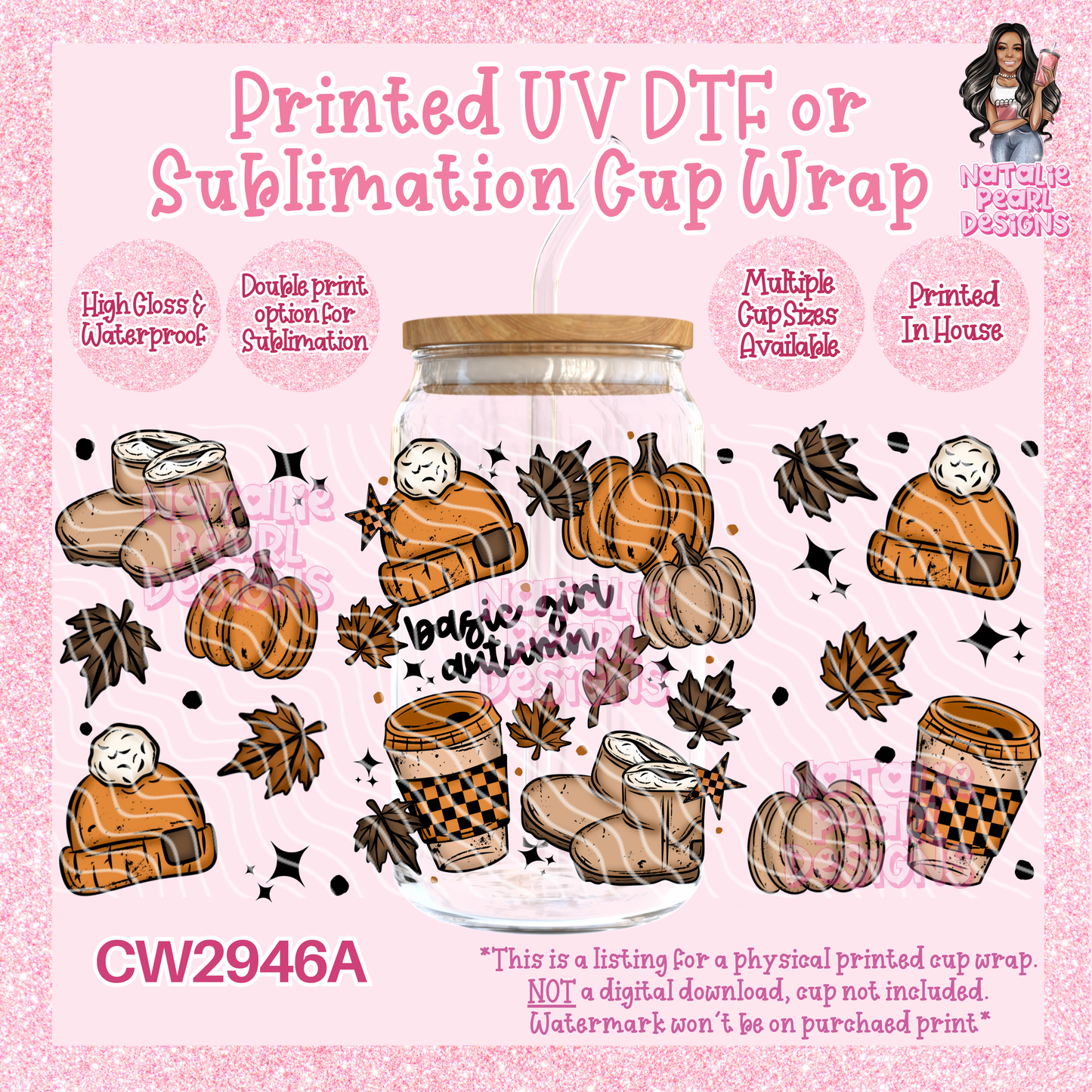 CW2946A UV DTF/SUB Cup Wraps