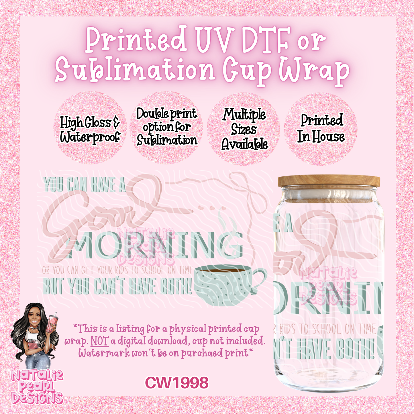 CW1998 UV DTF/SUB Cup Wraps