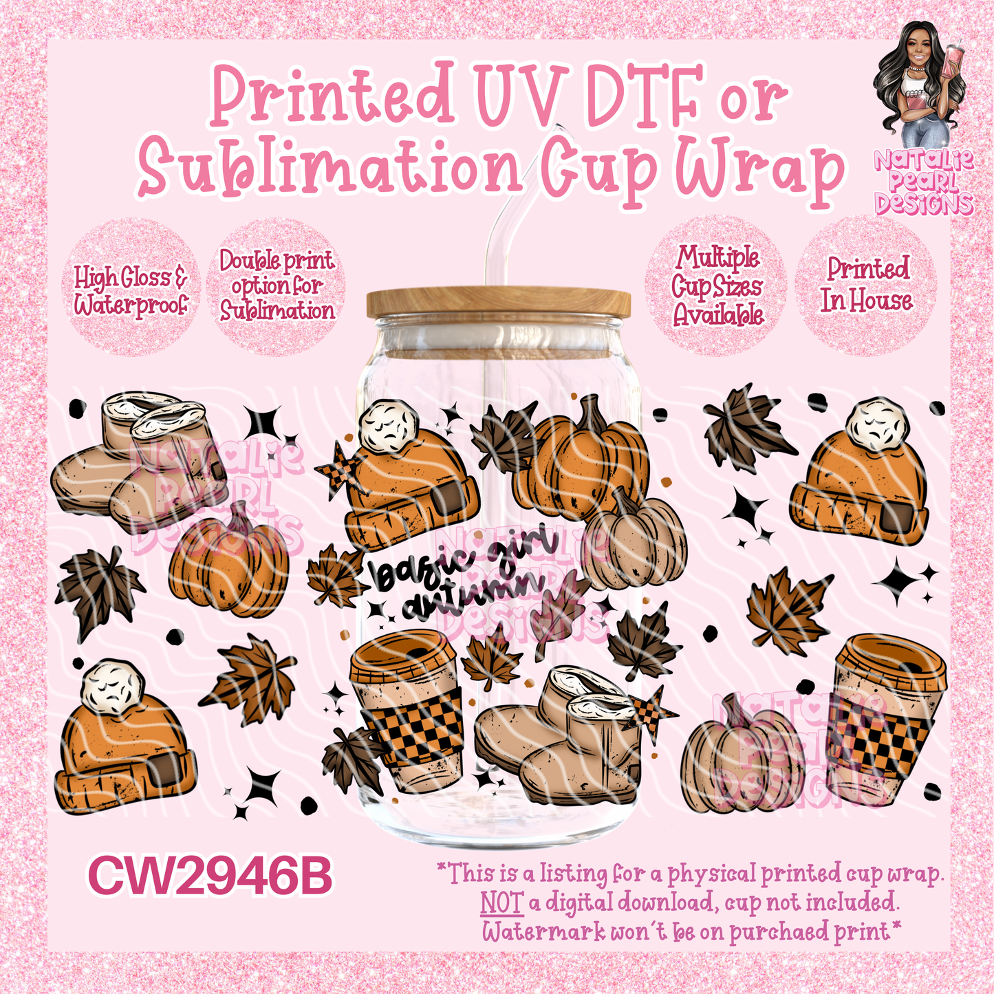 CW2946B UV DTF/SUB Cup Wraps