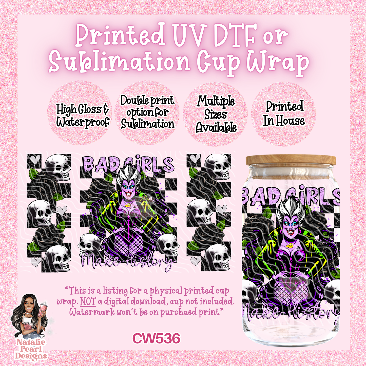 CW536 UV DTF/SUB Cup Wrap