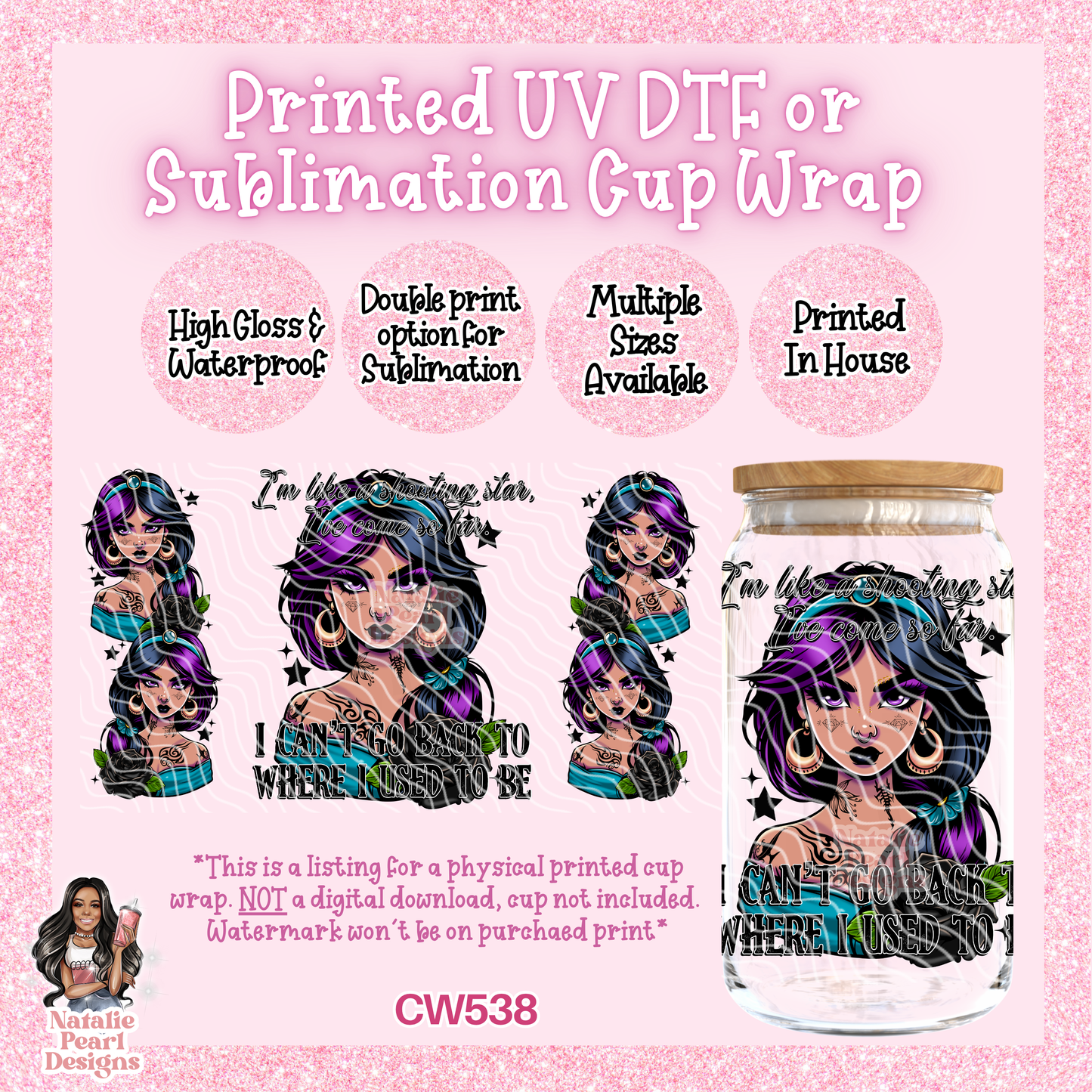 CW538 UV DTF/SUB Cup Wrap
