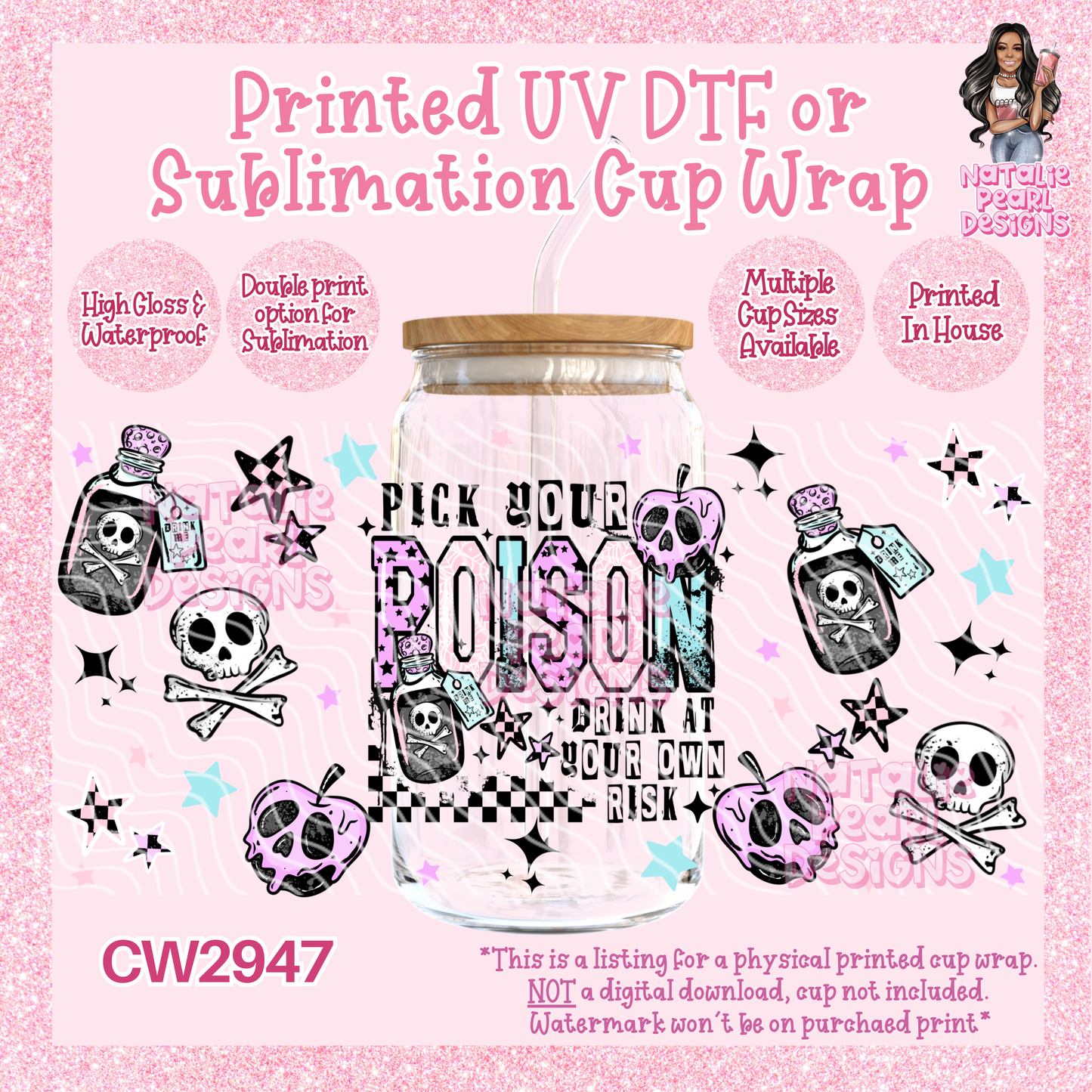 CW2947 UV DTF/SUB Cup Wraps