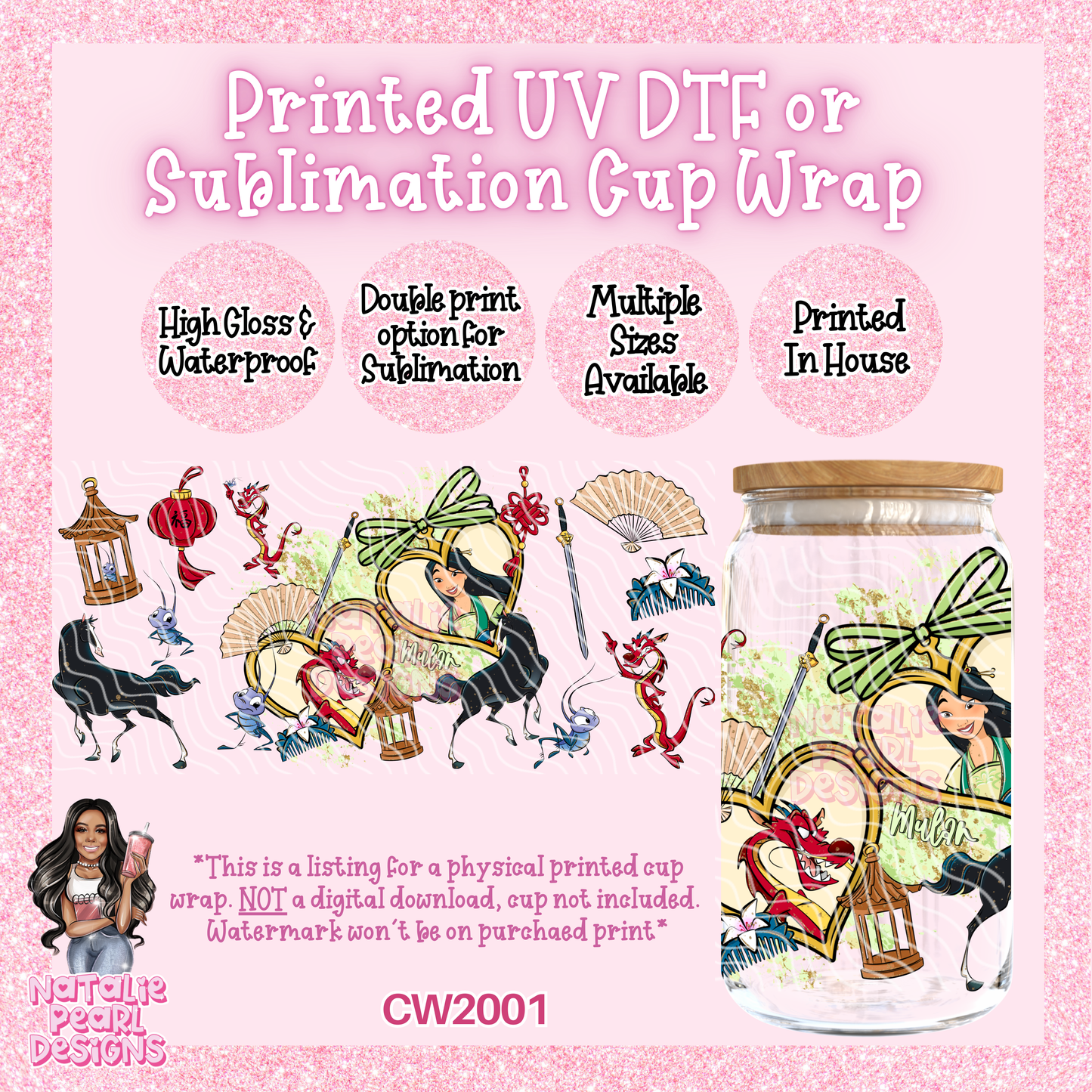 CW2001 UV DTF/SUB Cup Wraps