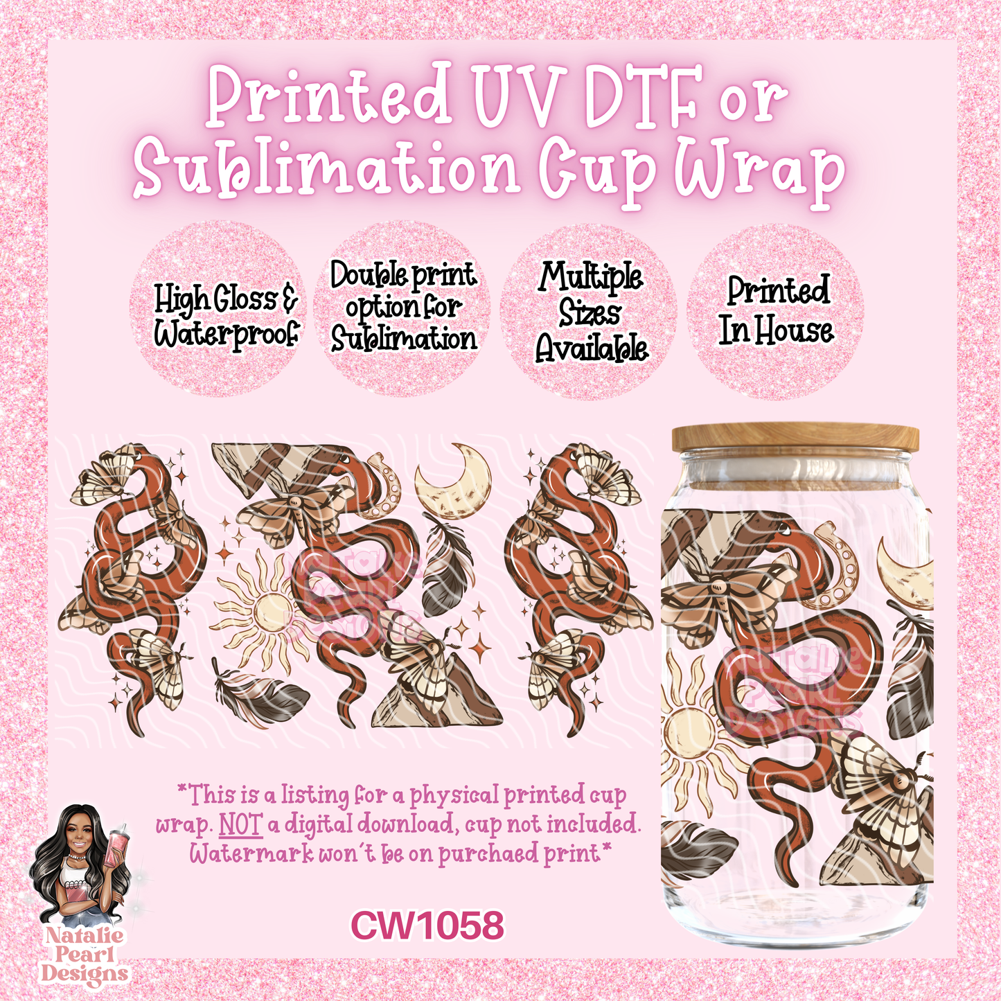 CW1058 UV DTF/SUB Cup Wrap