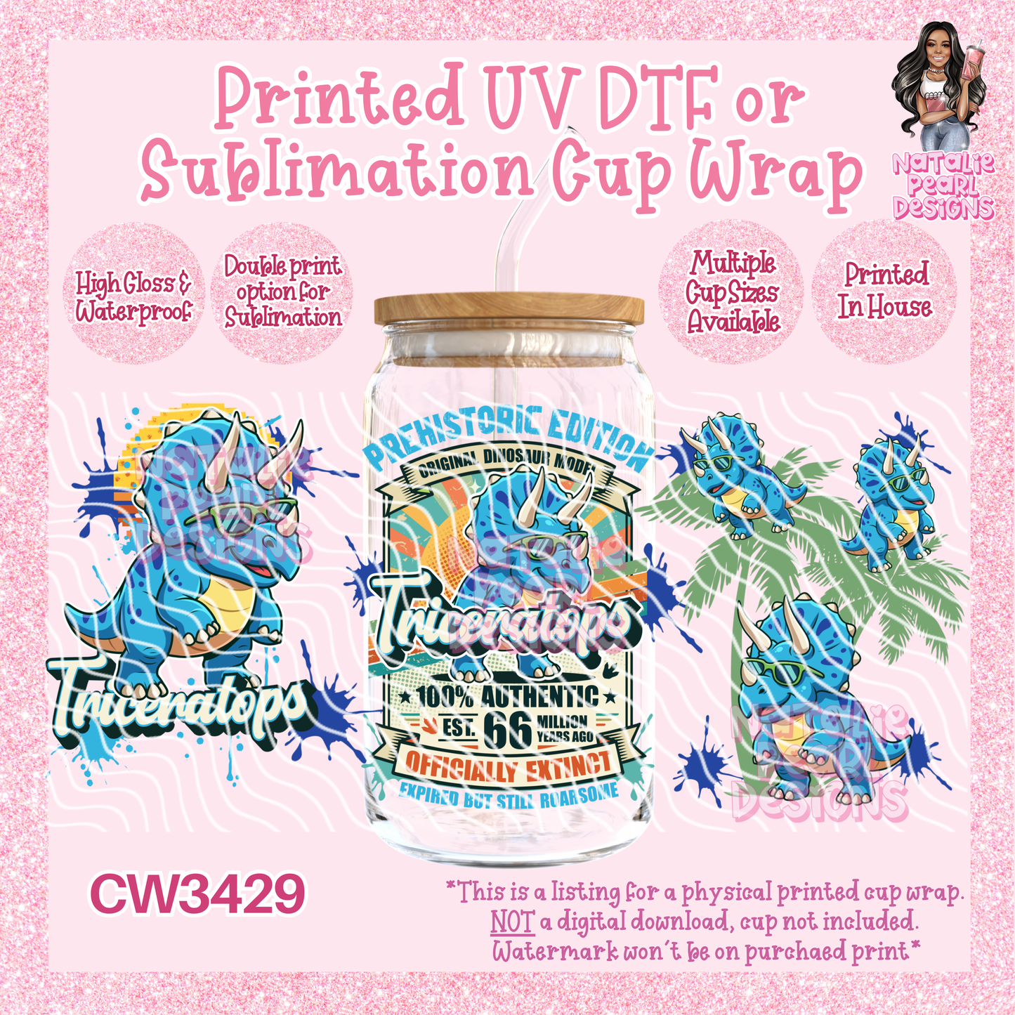 CW3429 UV DTF/SUB Cup Wraps