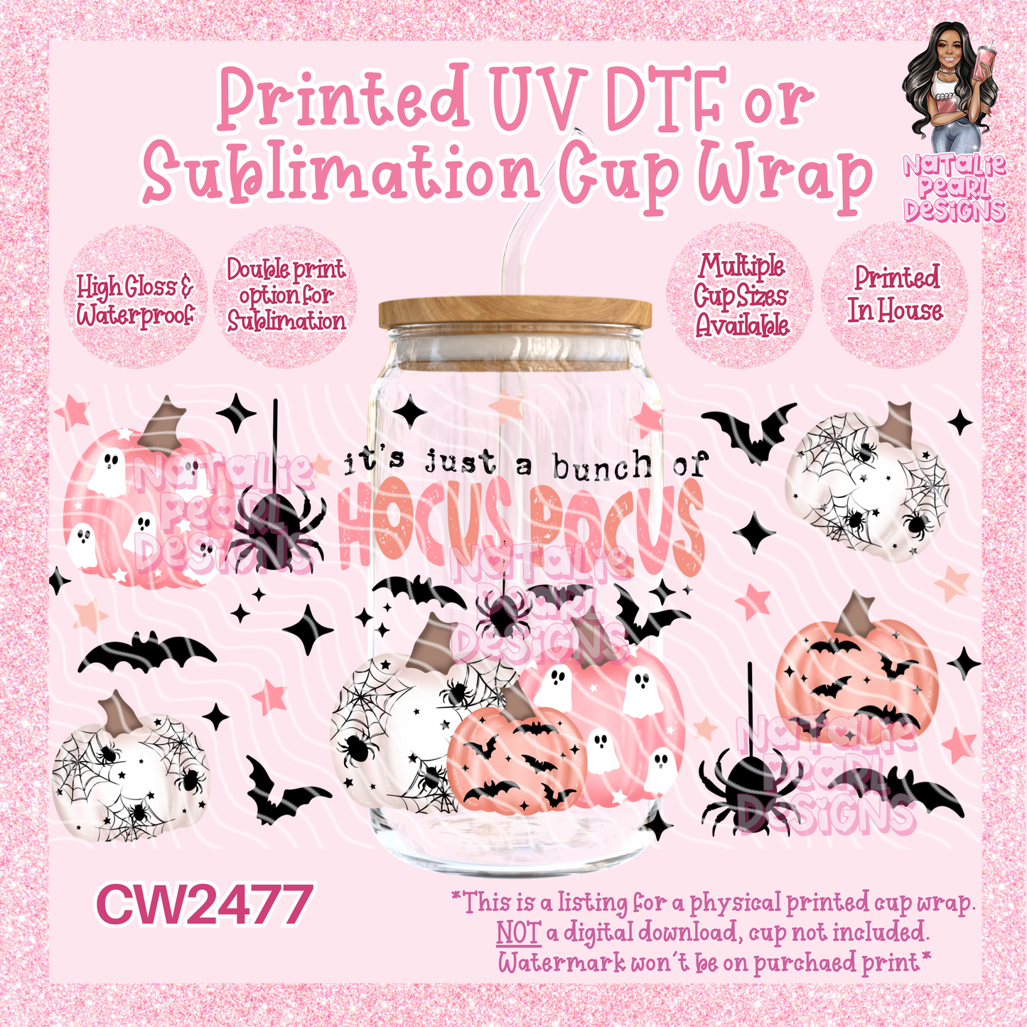 CW2477 UV DTF/SUB Cup Wraps