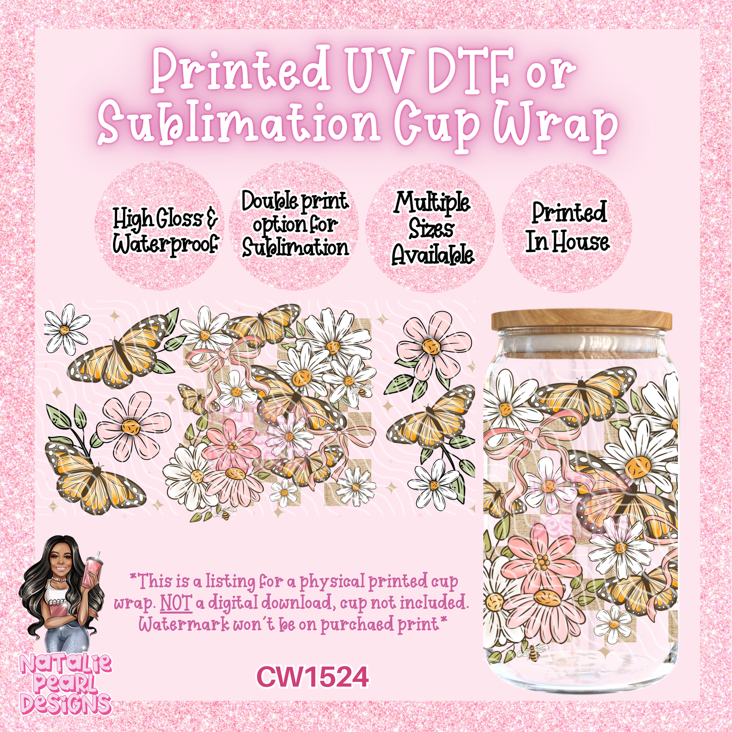 CW1524 UV DTF/SUB Cup Wrap