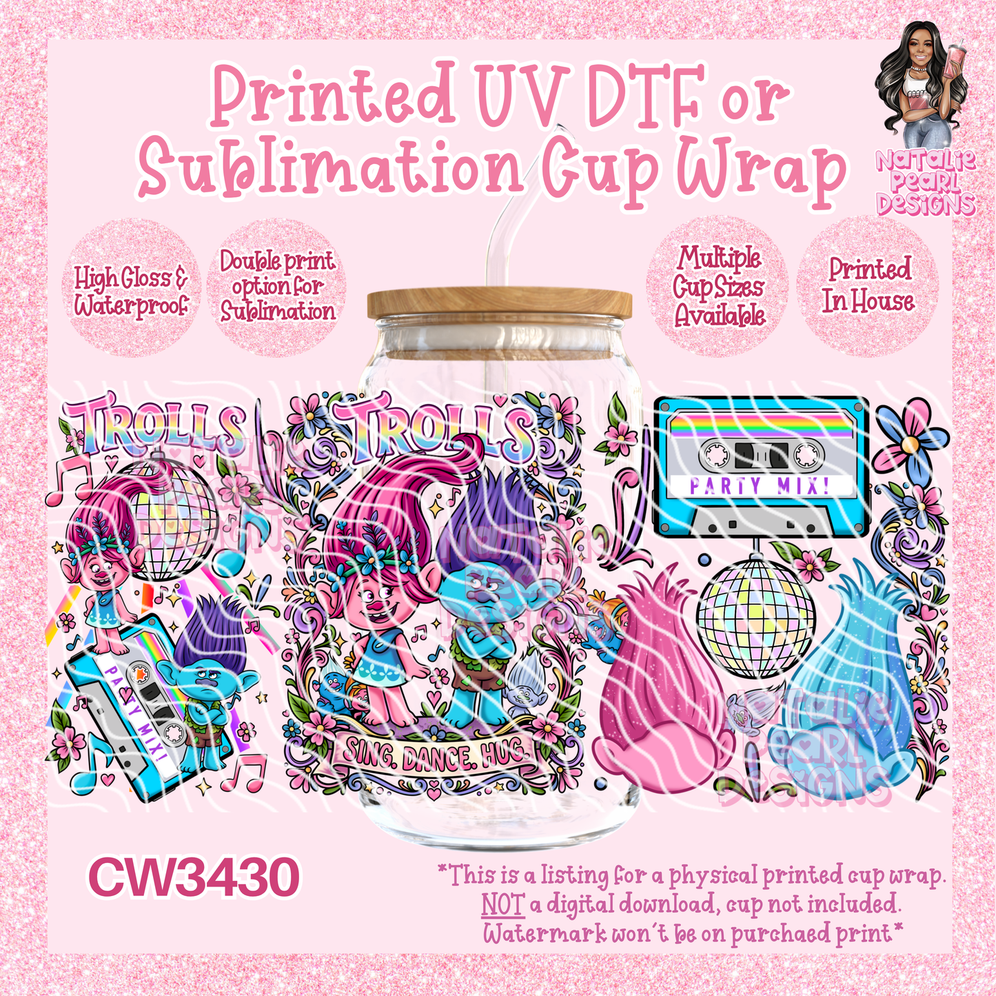 CW3430 UV DTF/SUB Cup Wraps