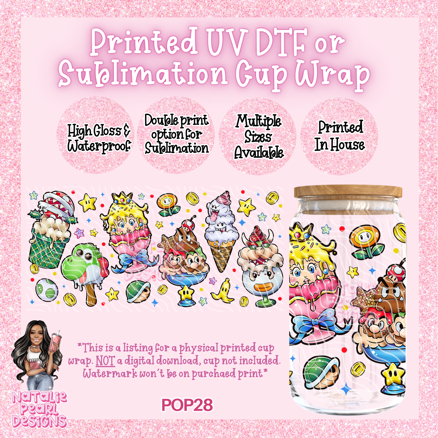 POP28 UV DTF/SUB Cup Wrap