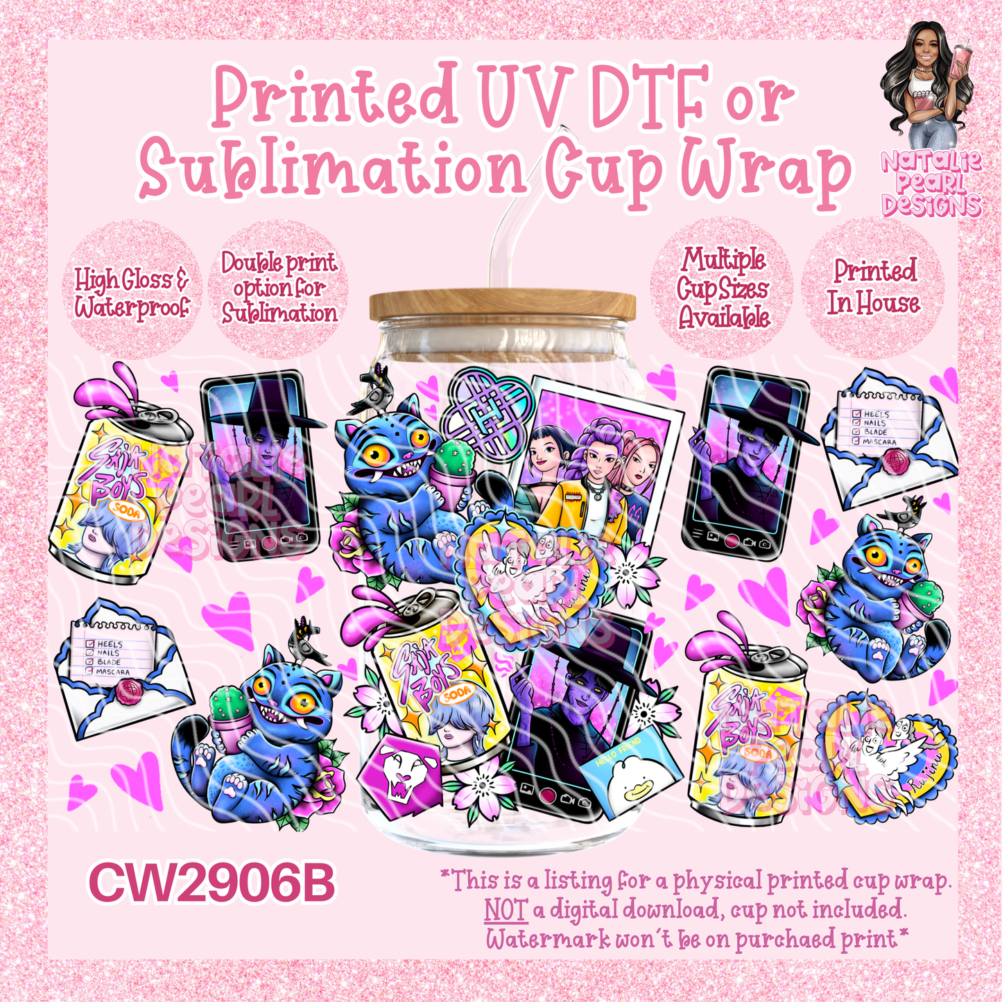 CW2906B UV DTF/SUB Cup Wraps