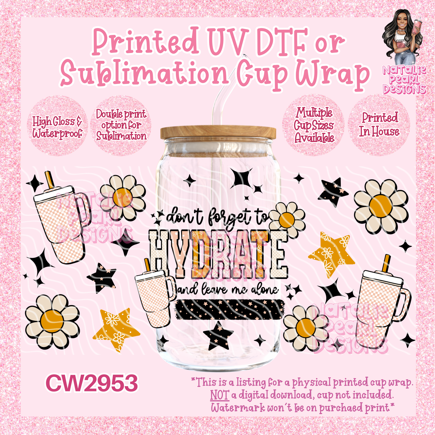 CW2953 UV DTF/SUB Cup Wraps