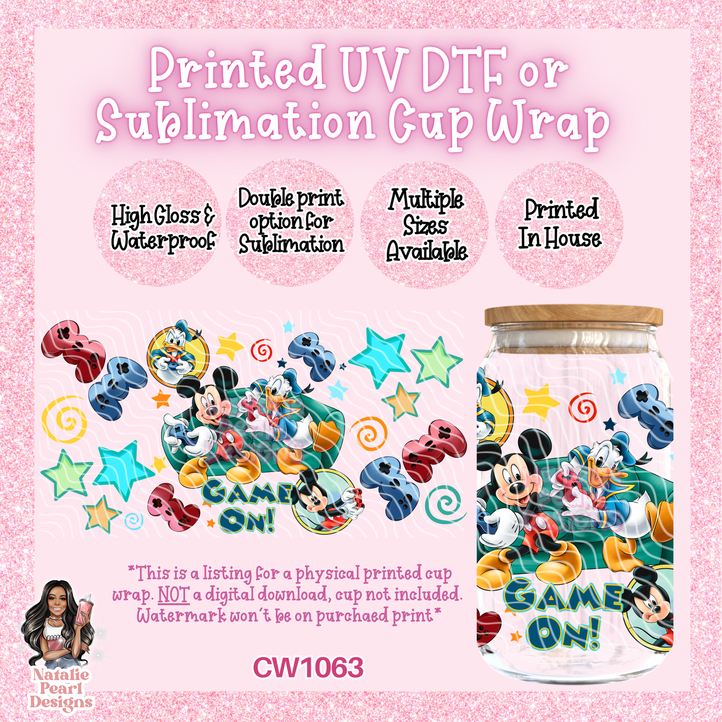 CW1063 UV DTF/SUB Cup Wrap