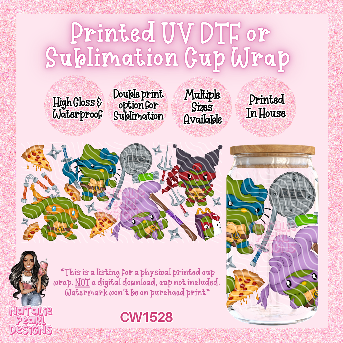 CW1528 UV DTF/SUB Cup Wrap