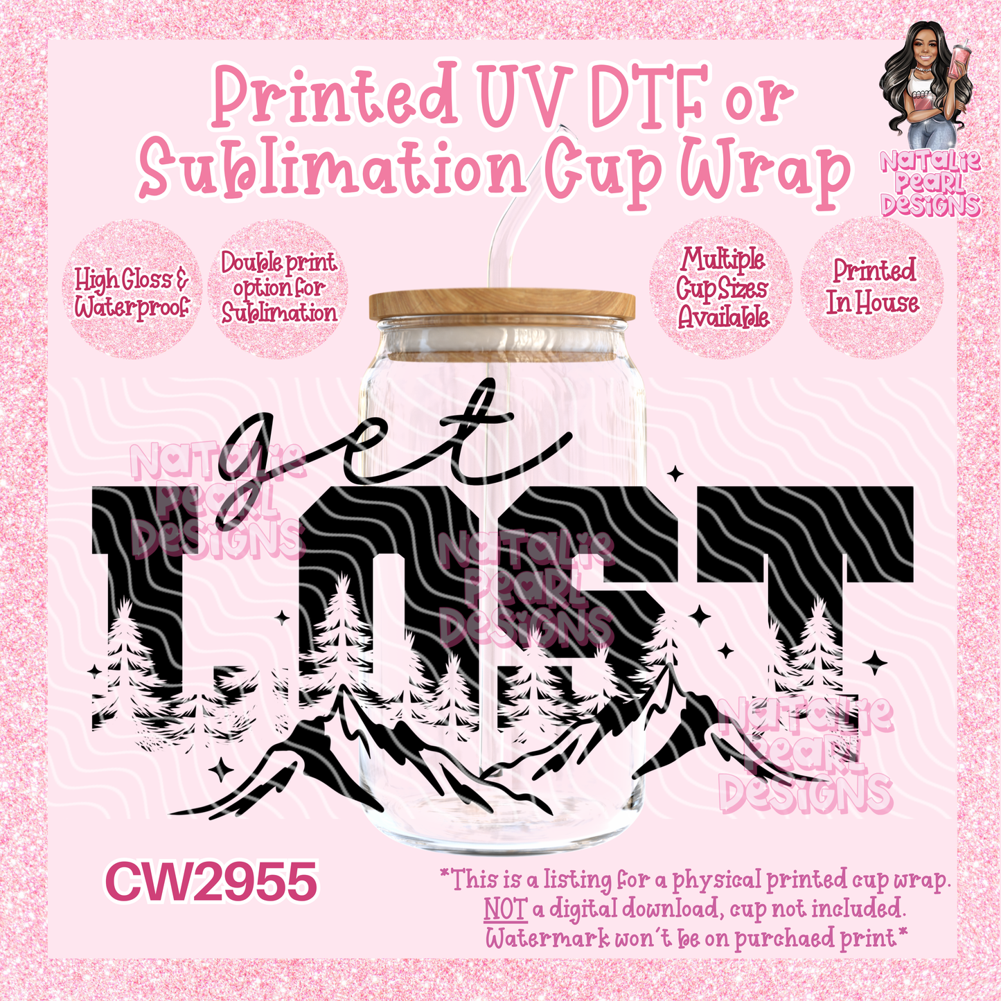 CW2955 UV DTF/SUB Cup Wraps
