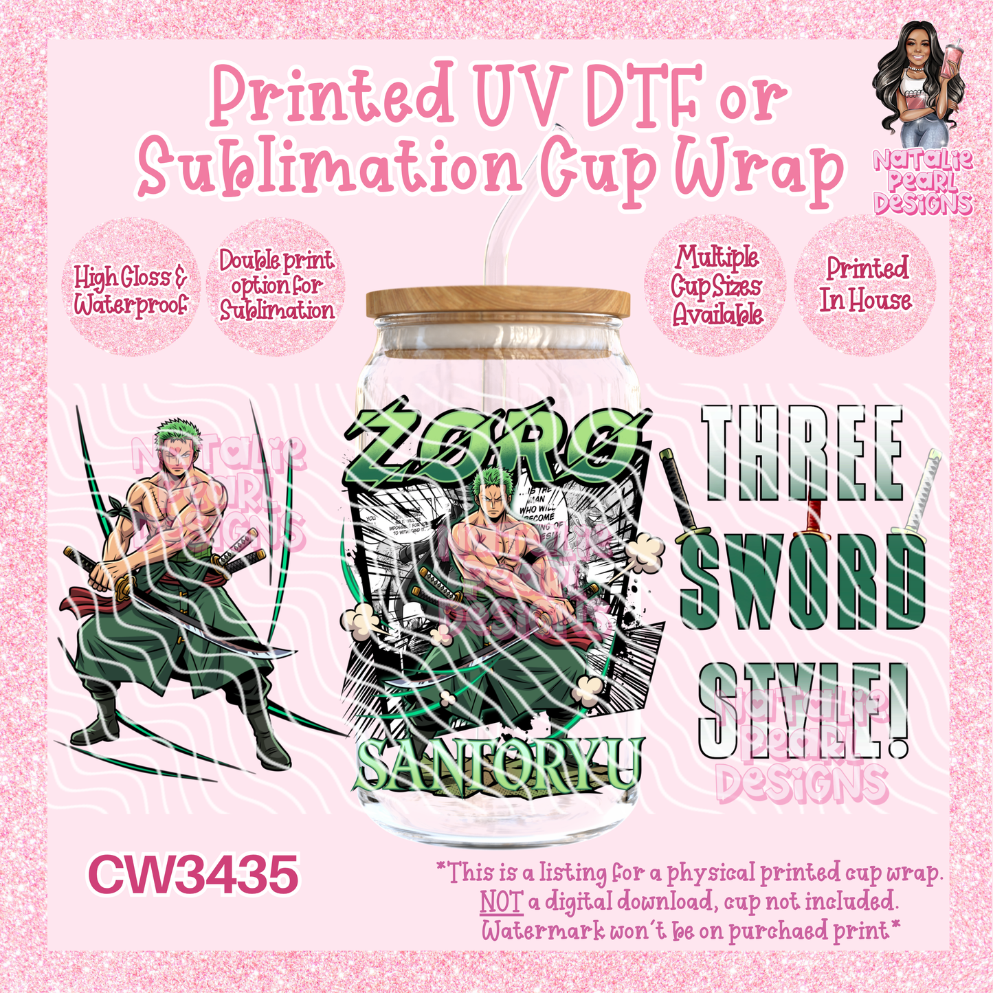CW3435 UV DTF/SUB Cup Wraps