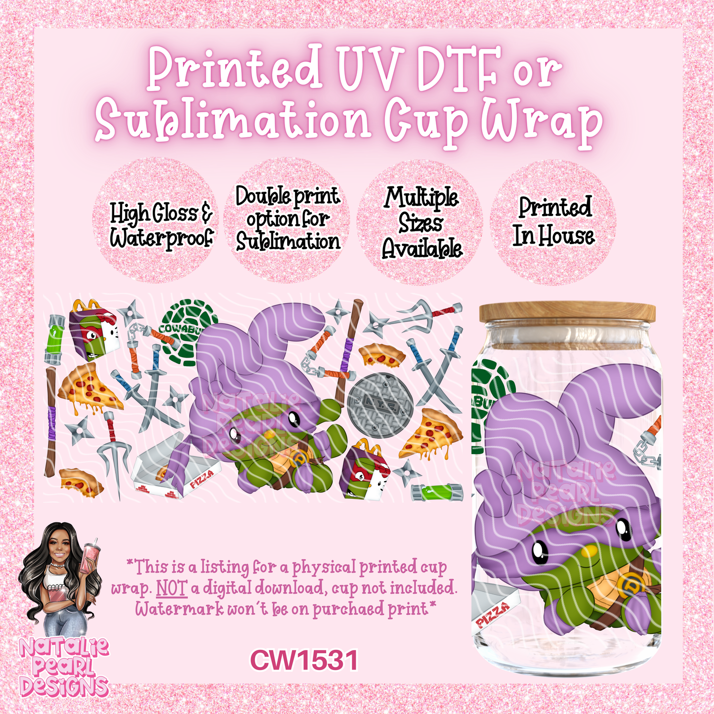 CW1531 UV DTF/SUB Cup Wrap