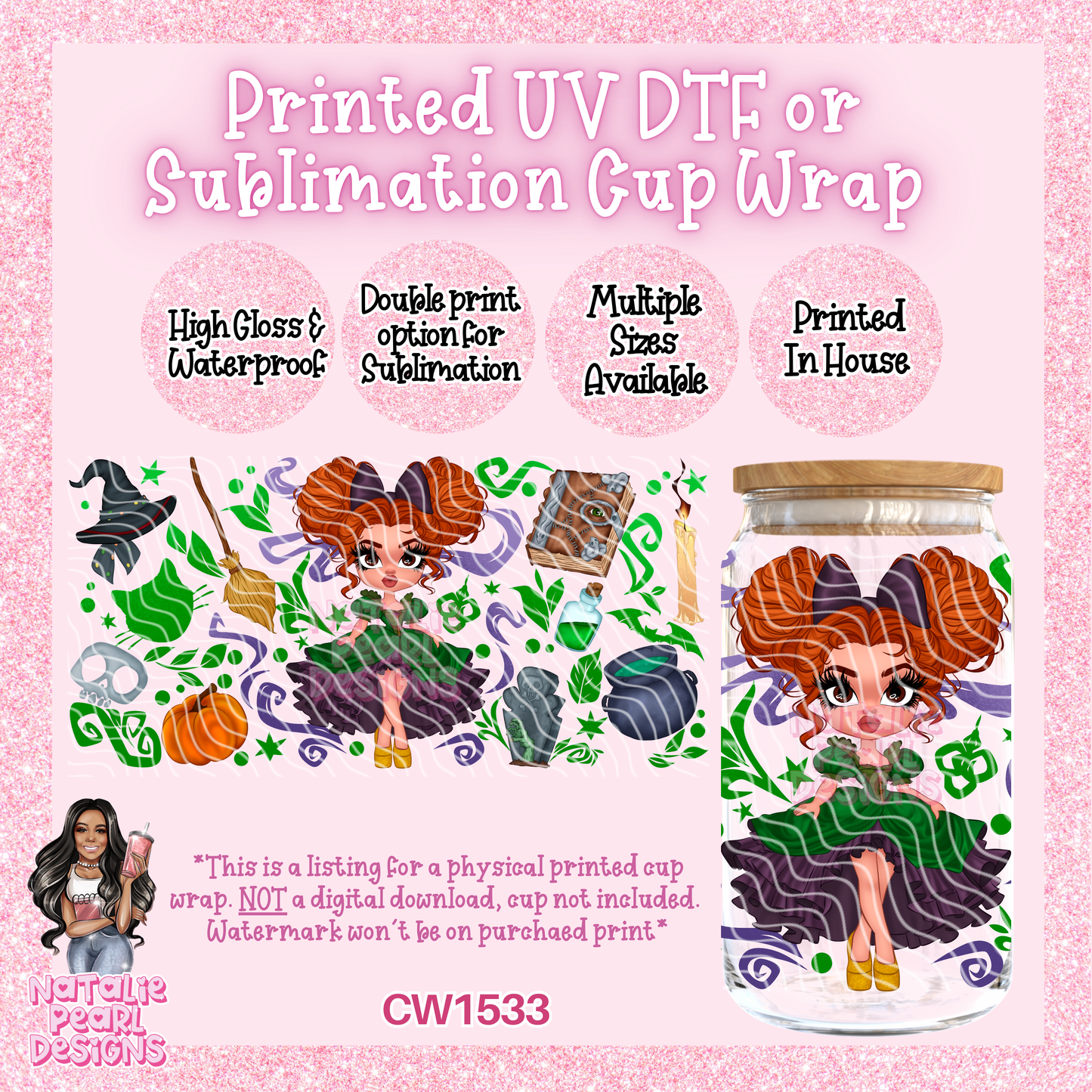 CW1533 UV DTF/SUB Cup Wrap