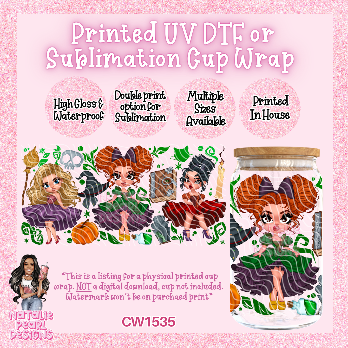 CW1535 UV DTF/SUB Cup Wrap