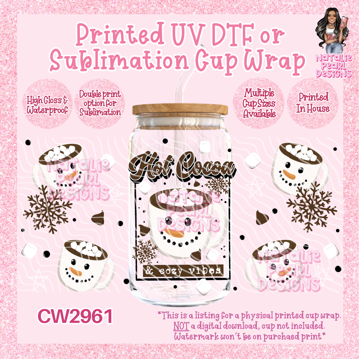 CW2961 UV DTF/SUB Cup Wraps