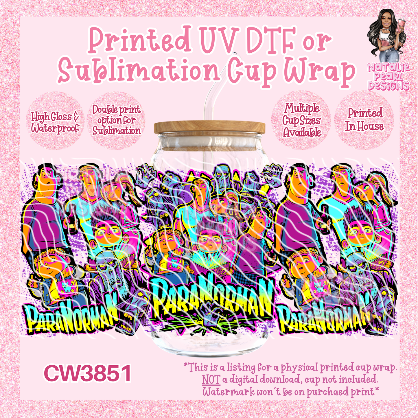 CW3851 UV DTF/SUB Cup Wraps