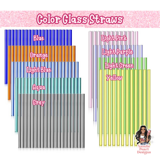 Glass Can Colored Straws