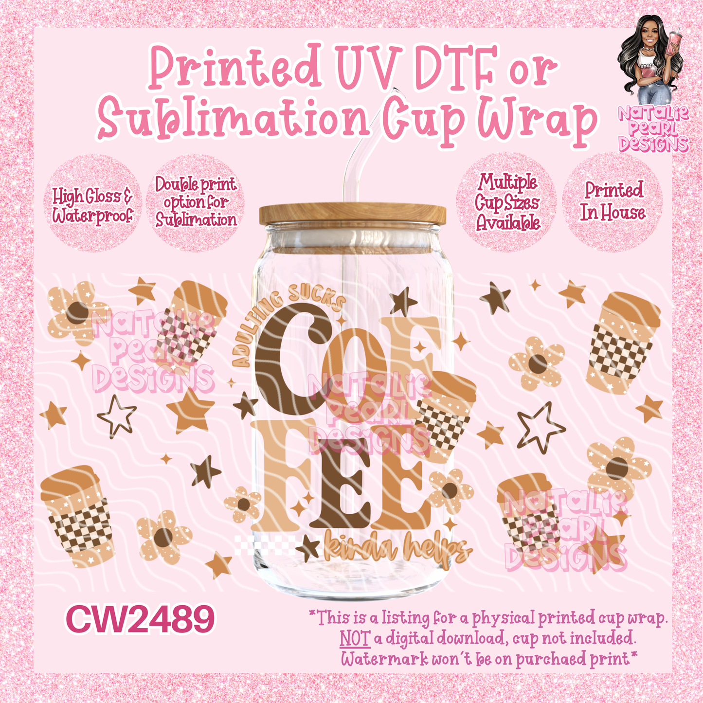 CW2489 UV DTF/SUB Cup Wraps